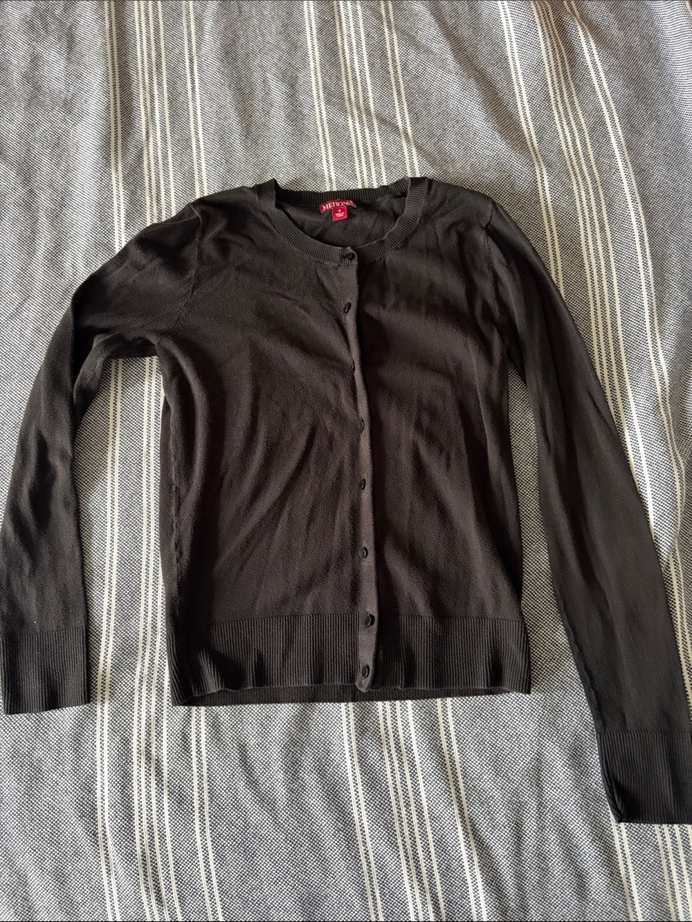 Merona Black Long-Sleeve Button Cardigan